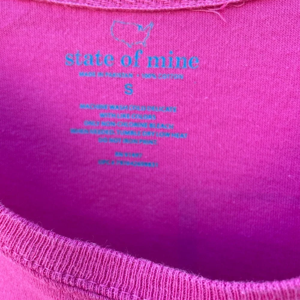 State of Mine California Long Sleeve Pink Tee Sz S